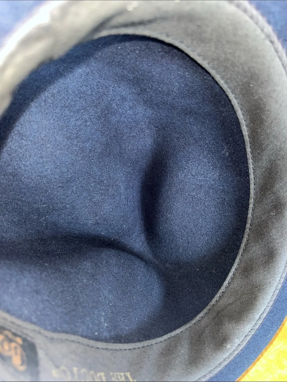 Goorin Bros. “The Doctor” Navy 100% Wool Fedora w/ Brown Band & Feather